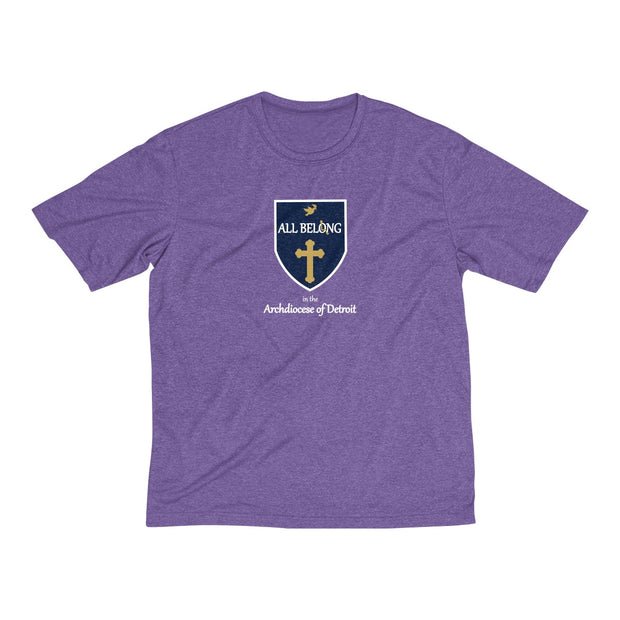 All Belong in the Archdiocese of Detroit Men's Heather Dri-Fit Tee - in dark colors