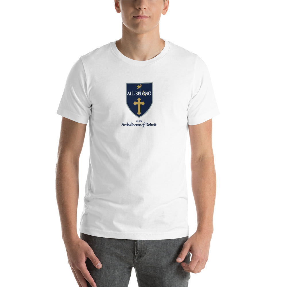 All Belong in the Archdiocese of Detroit Short-Sleeve Unisex  Cotton T-Shirt