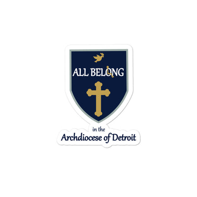All Belong in the Archdiocese of Detroit Bubble-free stickers
